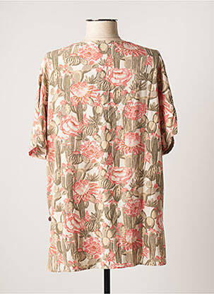 Blouse imprimé fleurs manches courtes beige TBS femme