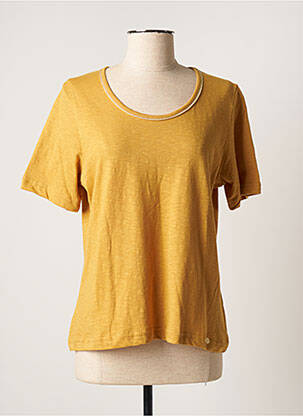 T-shirt stretch manches courtes jaune GRIFFON femme
