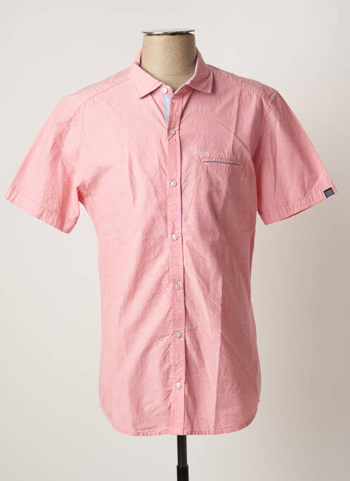 Chemise manches courtes poches rouge TBS homme