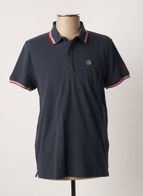Polo stretch manches courtes bleu TBS homme