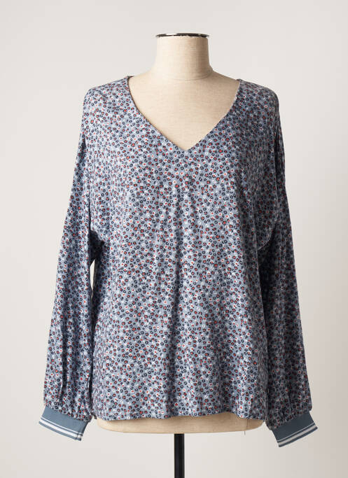 Blouse manches longues manches longues bleu TBS femme