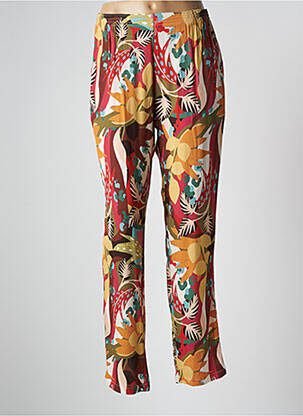 Pantalon droit taille élastique taille normale jaune GRIFFON femme