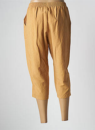 Pantacourt coupe droite taille normale jaune GRIFFON femme