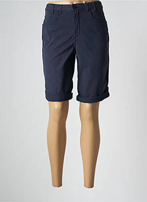 Bermuda taille élastique taille normale bleu TBS femme