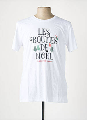 T-shirt coupe cintrée manches courtes blanc MONSIEUR TSHIRT homme