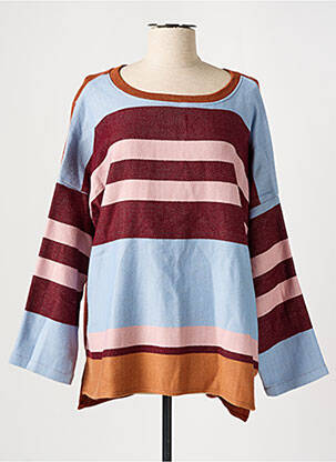 Pull coupe droite manches longues orange MADE IN SENS femme