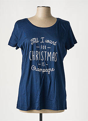 T-shirt bleu MADAME TSHIRT pour femme