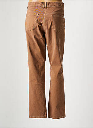 Jeans coupe droite stretch taille basse marron CMK femme