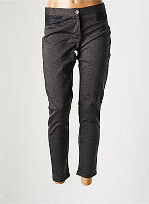 Pantalon slim taille haute taille haute gris MSN femme