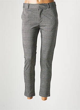Pantalon slim taille haute taille haute gris LAURA JO femme