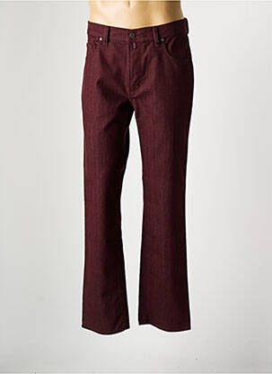Jeans coupe droite stretch taille normale rouge PIONIER homme