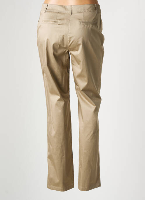 Pantalon slim tissage popeline taille normale beige LEBEK femme