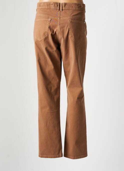 Jeans coupe droite marron CMK pour femme