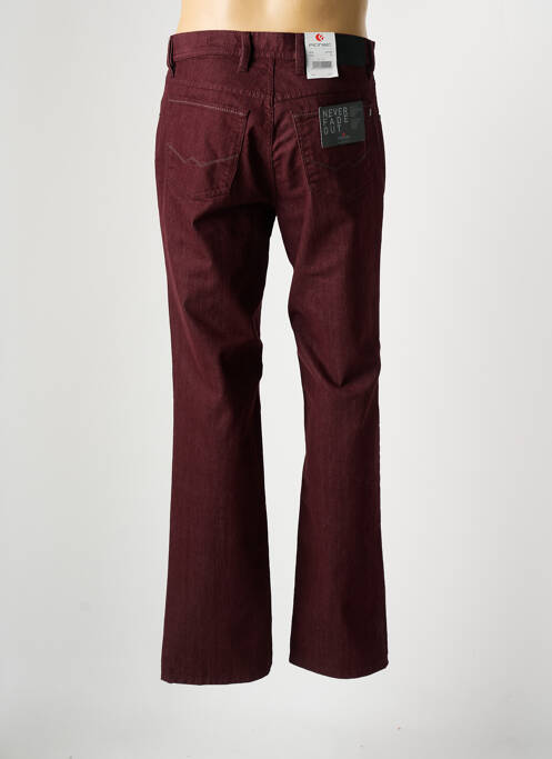 Jeans coupe droite rouge PIONIER pour homme