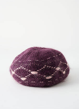 Bonnet violet MADE IN ITALY pour femme