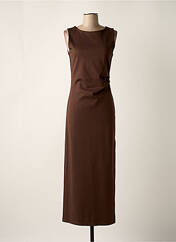 Robe longue marron MADE IN ITALY pour femme seconde vue