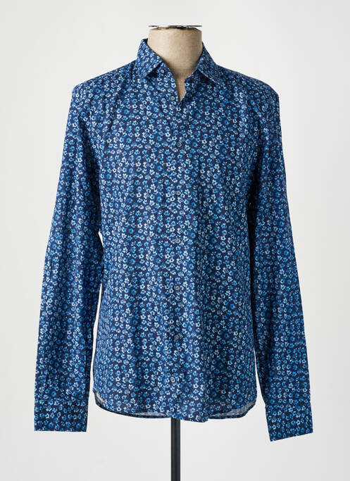 Chemise manches longues bleu JUPITER pour homme