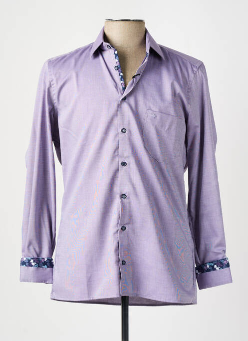 Chemise manches longues violet JUPITER pour homme