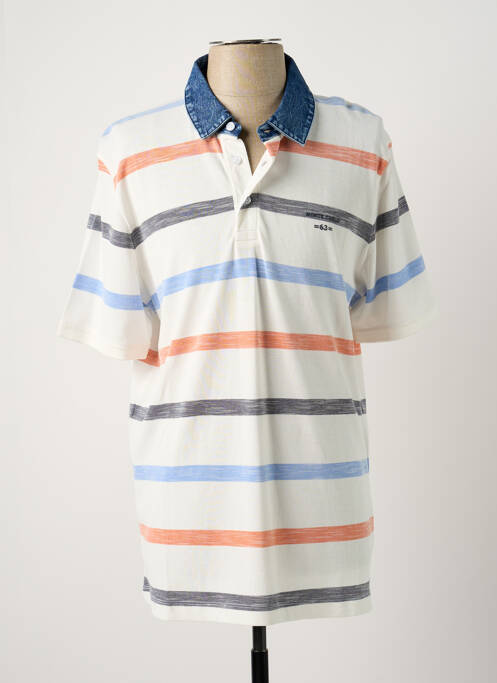 Polo blanc MONTE CARLO pour homme