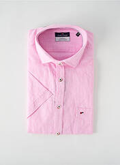 Chemise manches courtes rose JUPITER pour homme seconde vue