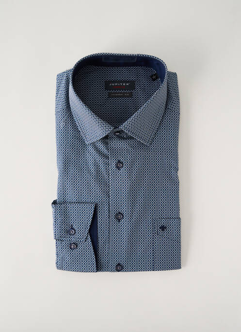 Chemise manches longues bleu JUPITER pour homme