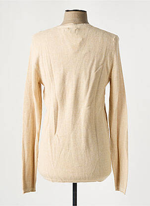 Pull tissage chiné manches longues beige JACK & JONES homme