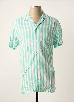 Chemise manches courtes coupe cintrée vert JACK & JONES homme