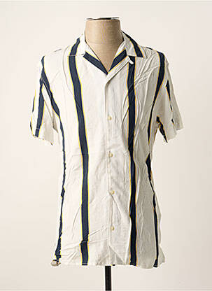 Chemise manches courtes coupe cintrée bleu JACK & JONES homme