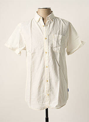 Chemise manches courtes poches beige JACK & JONES homme
