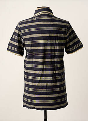 Polo imprimé rayures manches courtes bleu JACK & JONES homme