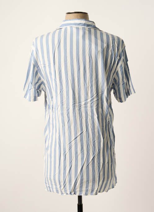 Chemise manches courtes coupe cintrée bleu JACK & JONES homme