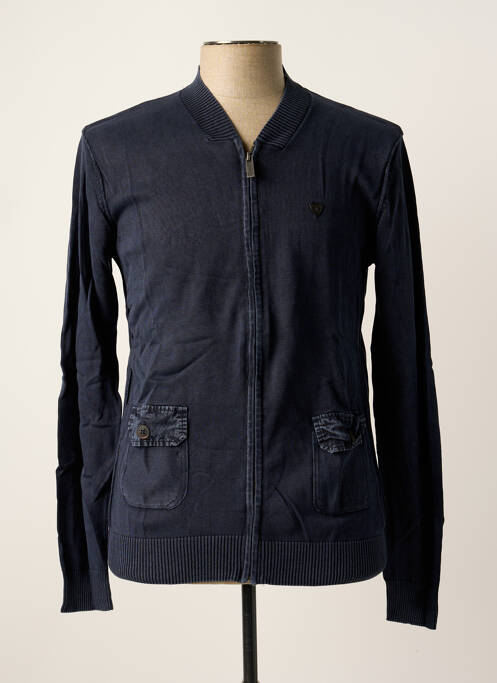 Gilet manches longues bleu KAPORAL pour homme