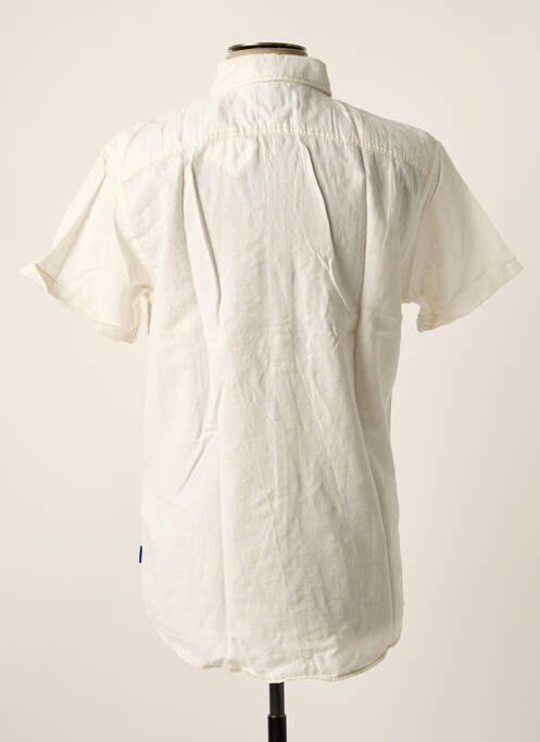 Chemise manches courtes beige JACK & JONES pour homme
