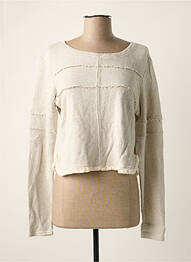 Sweat-shirt stretch manches longues beige ROXY femme
