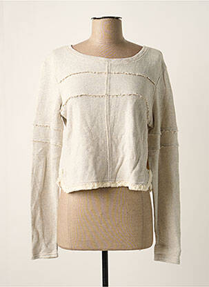 Sweat-shirt stretch manches longues beige ROXY femme
