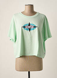 T-shirt sérigraphie manches courtes vert LEVIS femme