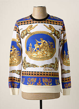 Sweat-shirt stretch manches longues bleu AVENUE GEORGE V femme