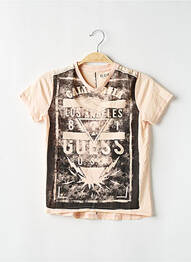 T-shirt stretch manches courtes beige GUESS garcon