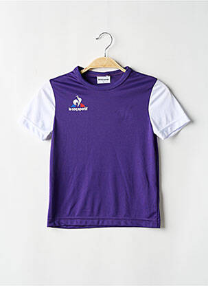 T-shirt stretch manches courtes violet LE COQ SPORTIF garcon