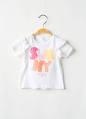 T-shirt coupe cintrée manches courtes blanc GUESS fille