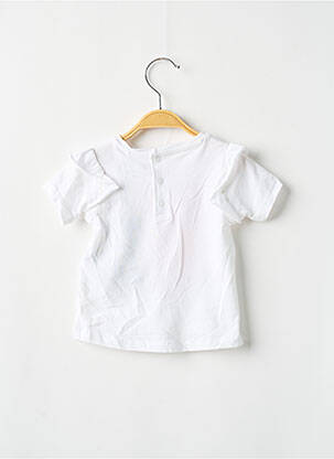 T-shirt coupe cintrée manches courtes blanc GUESS fille