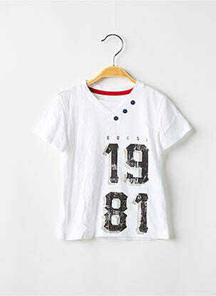 T-shirt stretch manches courtes blanc GUESS garcon