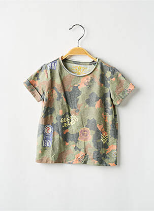 T-shirt stretch manches courtes vert GUESS garcon