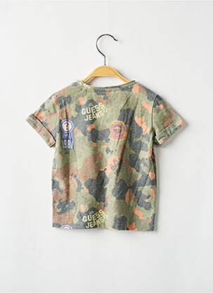 T-shirt stretch manches courtes vert GUESS garçon