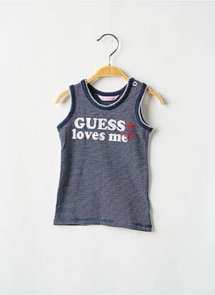 Débardeur coupe cintrée sans manche bleu GUESS fille