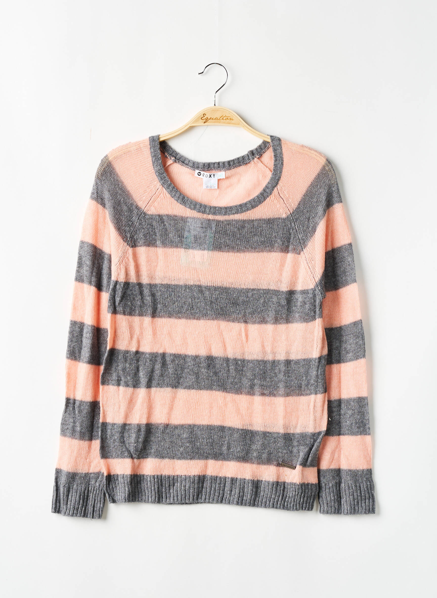 Pull manches longues manches longues rose ROXY fille