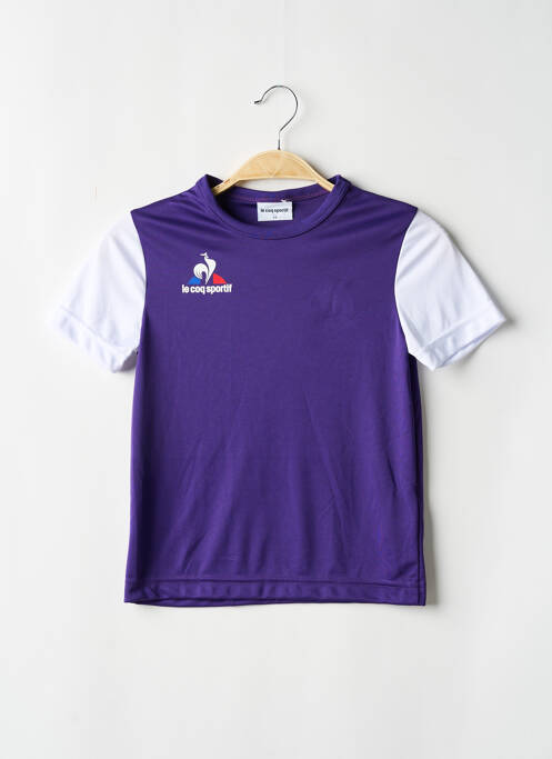 T-shirt stretch manches courtes violet LE COQ SPORTIF garcon