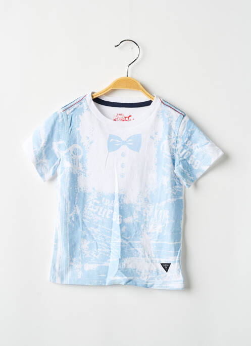 T-shirt stretch manches courtes bleu GUESS garcon