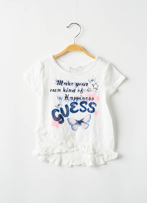 T-shirt blanc GUESS pour fille