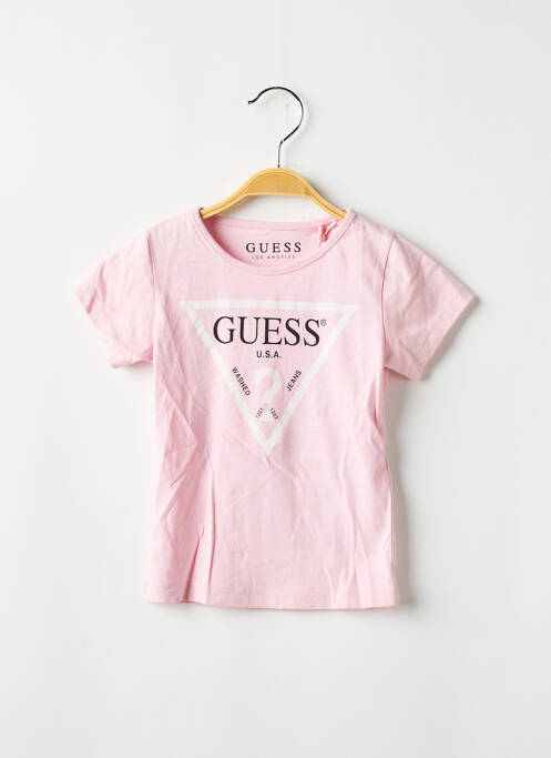 T-shirt rose GUESS pour fille